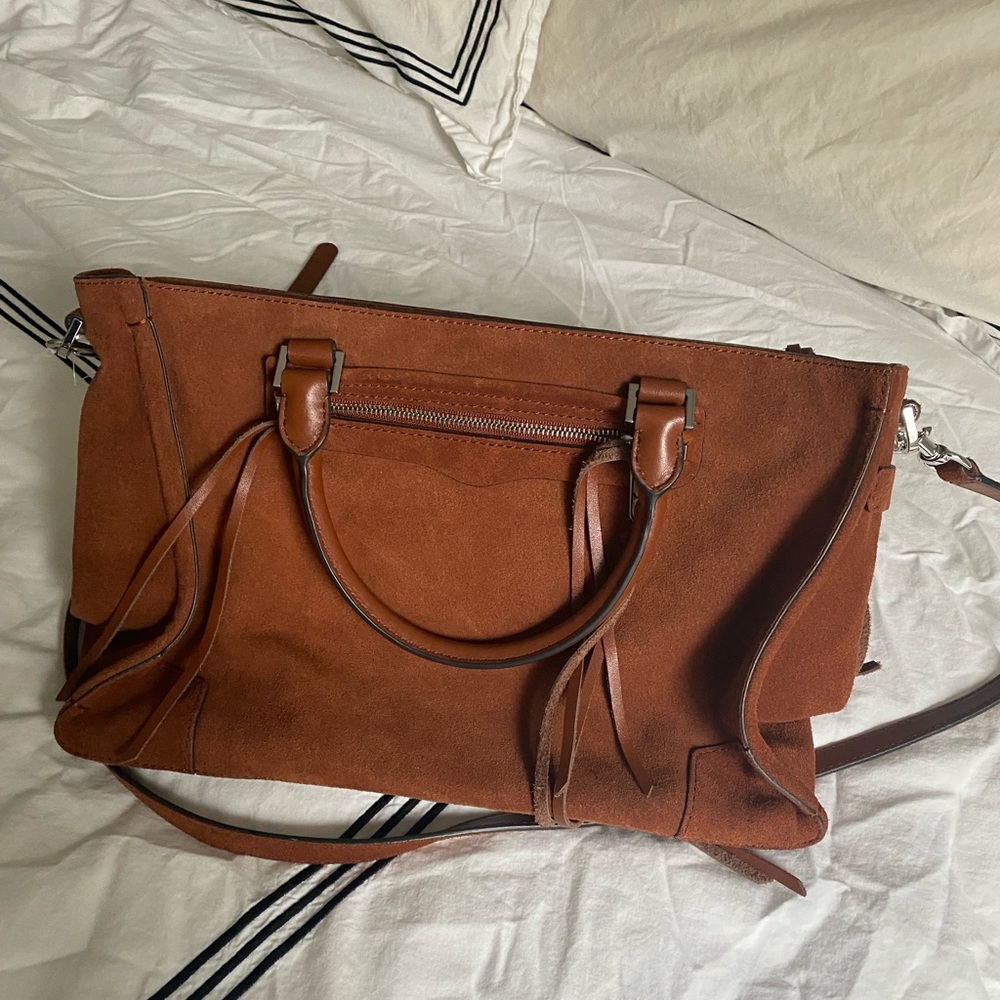 Rebecca Minkoff Brown Suede Fringe Satchel